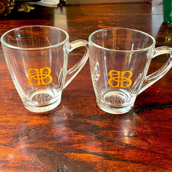 BAILEY'S Irish Cream Clear Glass Coffee Mugs x 2 - Picture 7 of 8